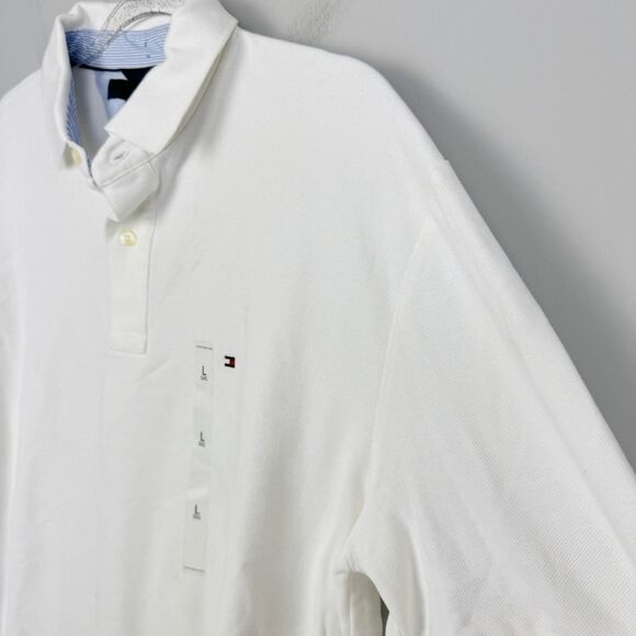 TOMMY HILFIGER | NEW White Polo Short Sleeve Shirt W/ Logo Men’s Size Large - Picture 3 of 9